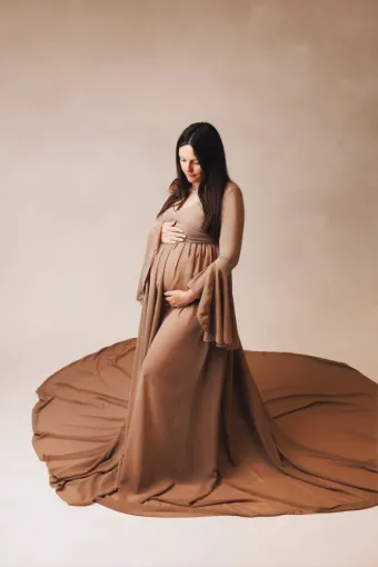 Photographe professionnelle grossesse bohème en studio à Besançon, Besançon, TAILS PHOTOGRAPHIE