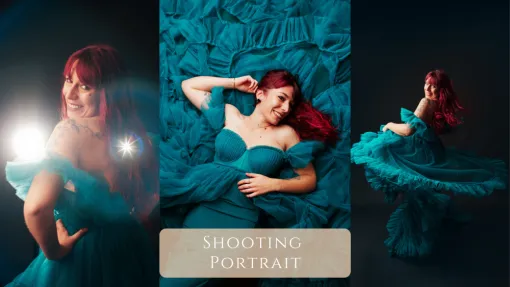Photographe à Besançon : shooting portrait de femme glamour en studio