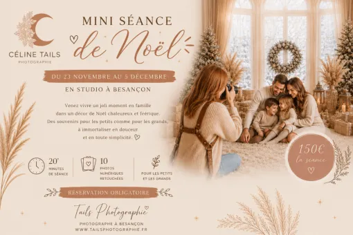 Photographe à Besançon Mini séances Noël 2026 