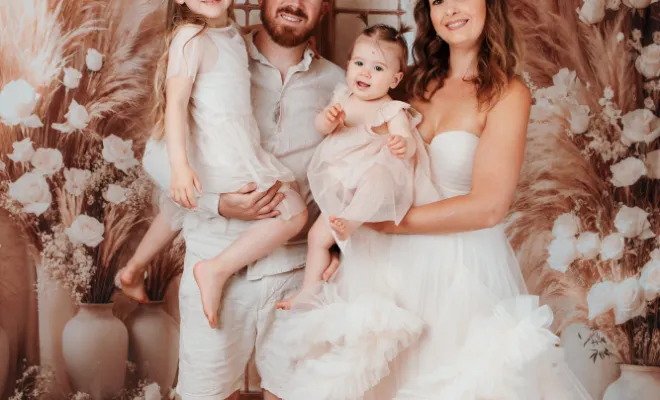 Photographe à Besançon shooting famille en studio