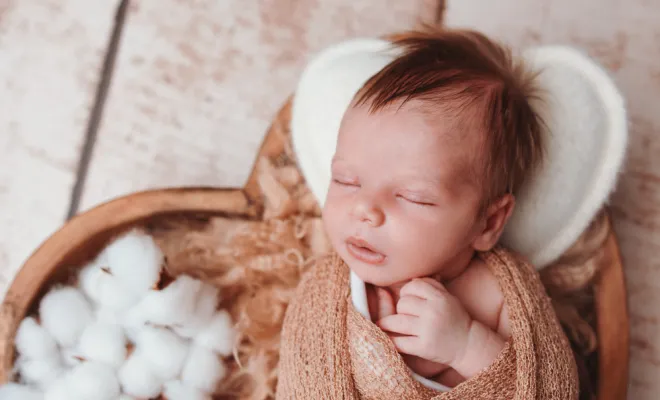 Photographe à Besançon séance photo naissance en studio 