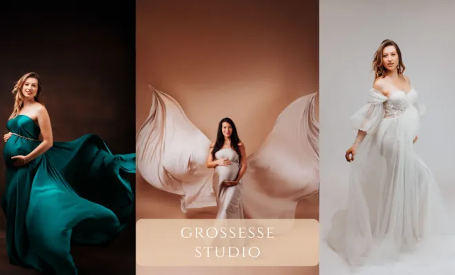 Photographe à Besançon shooting grossesse en studio