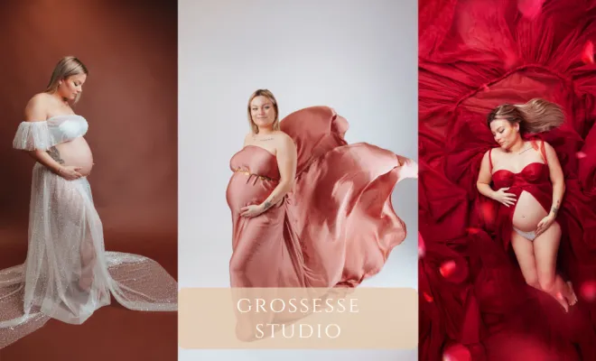 Photographe à Besançon shooting grossesse en studio