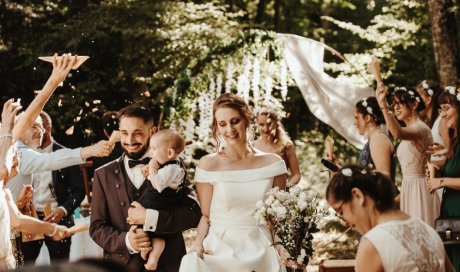 Photographe professionnelle mariage en château en Franche-Comté