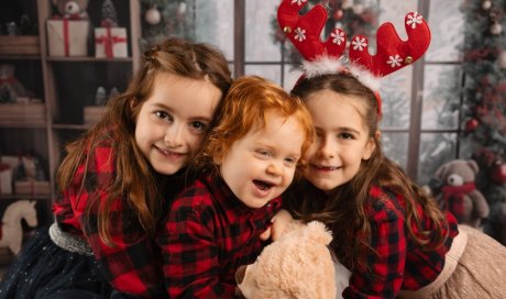 Shooting photo de Noël en studio à Besançon.