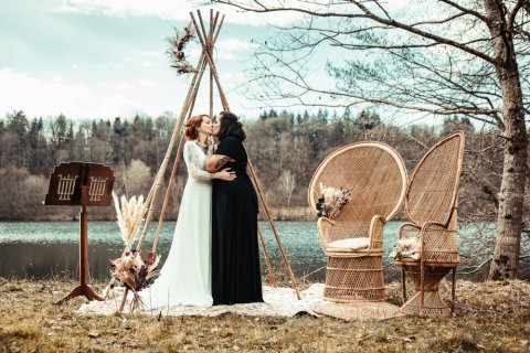 Photographe mariage en pleine nature vers Besançon