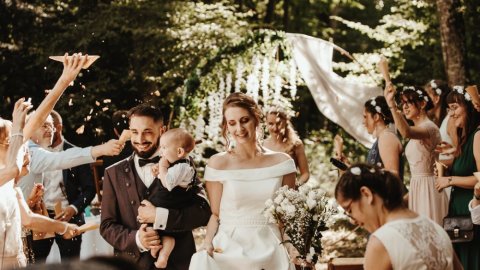 Photographe professionnelle mariage en château en Franche-Comté