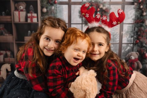 Shooting photo de Noël en studio à Besançon.