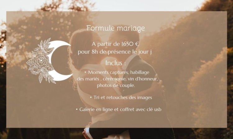 Tarifs photographe de mariage en Bourgogne-Franche-Comté
