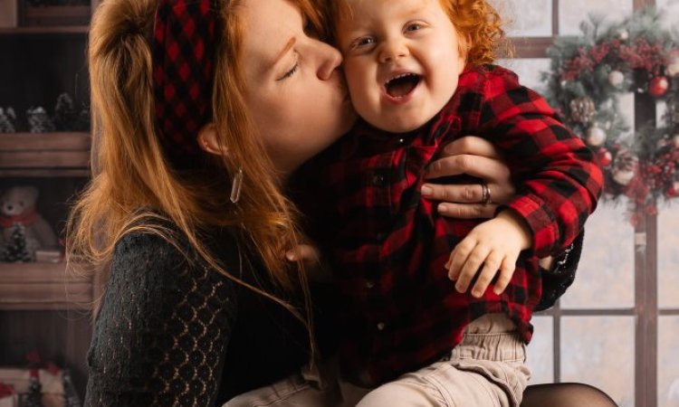 Shooting photo de Noël en studio à Besançon.