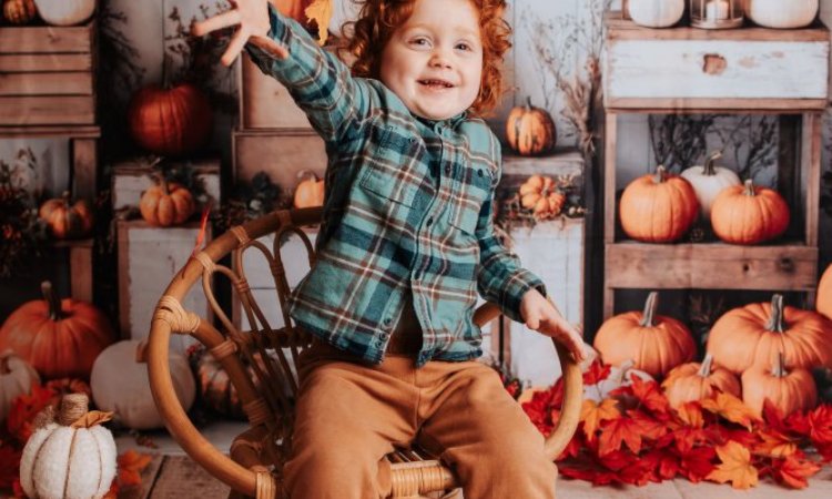 Mini séances photo thème Automne en studio à Besançon