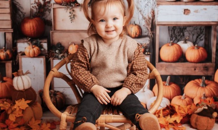 Shooting Bambin – Automne en studio à Besançon