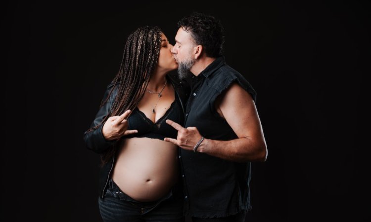 Shooting grossesse rock à Besançon